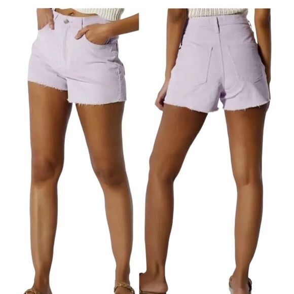 Silver‎ Jeans Highly Desirable Shorts Size 32 Lavender High Rise Corduroy NWT - Picture 1 of 14